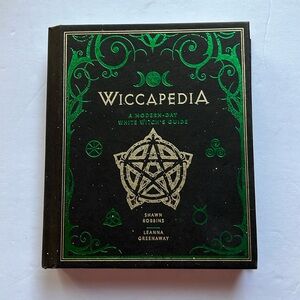 Wiccapedia Hardcover Book by Shawn Robbins & Leanna Greenaway - Black and Green
